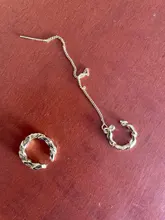 17KM-pendientes de borlas con Clip para mujer, aretes de línea larga dorados, Circonia cúbica, Cruz en la oreja, Clip, regalo de joyería 2021