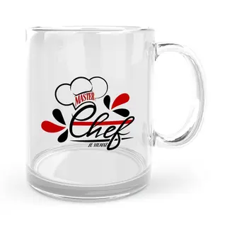 

Personalized Master Chef Glass Mug Cup-5