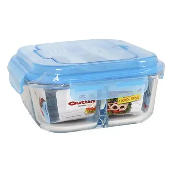 

Lunchbox with Cutlery Comparment Quttin Glass (1100 Cc)