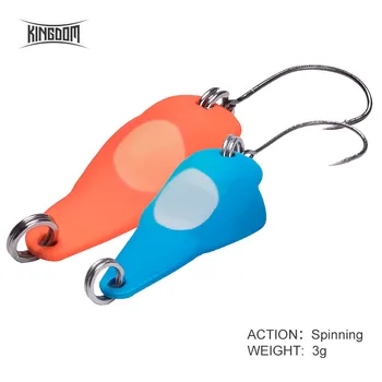 

Kingdom Spoon Bait Wobblers Fishing Lure Hard Metal Bait Peche 3g Decoy Shinny Surface Two Pieces Per Bag Spinner Model 5665