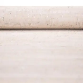 

White rustic cork fabric Portuguese eco cork textile sheet COF-333