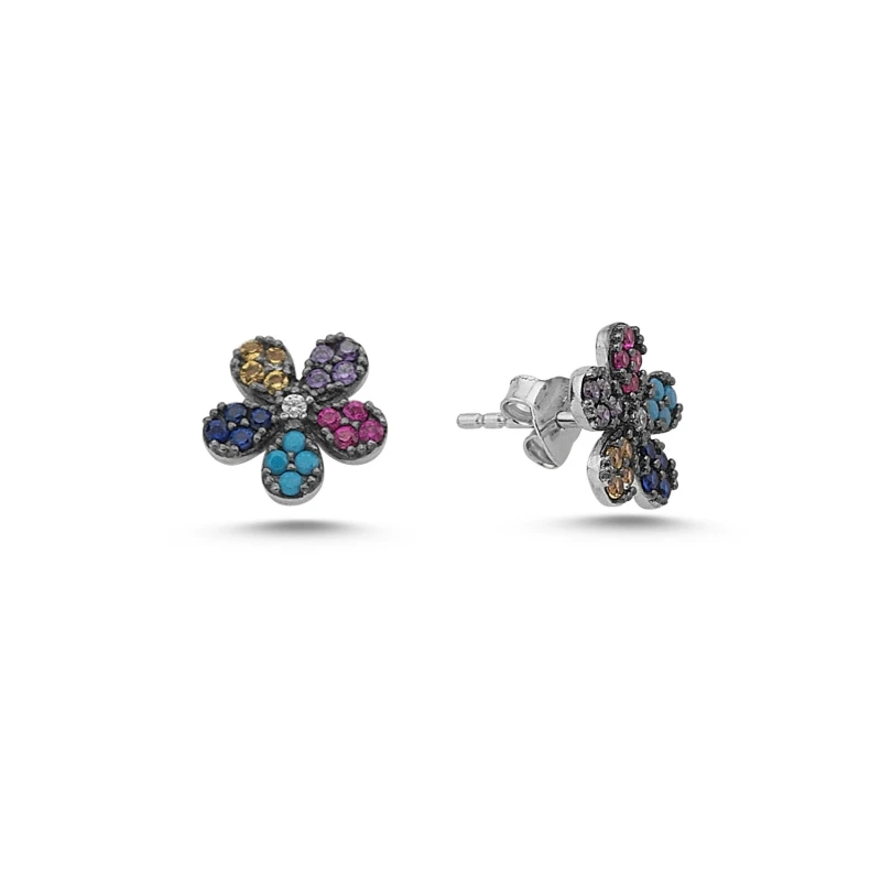

Armagano Mixed Color Zircon Daisy Earrings
