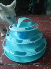 3 Levels Pet Cat Toy Funny Tower Tracks Disc Cat Tracks Toys Training Intelligence Amusement