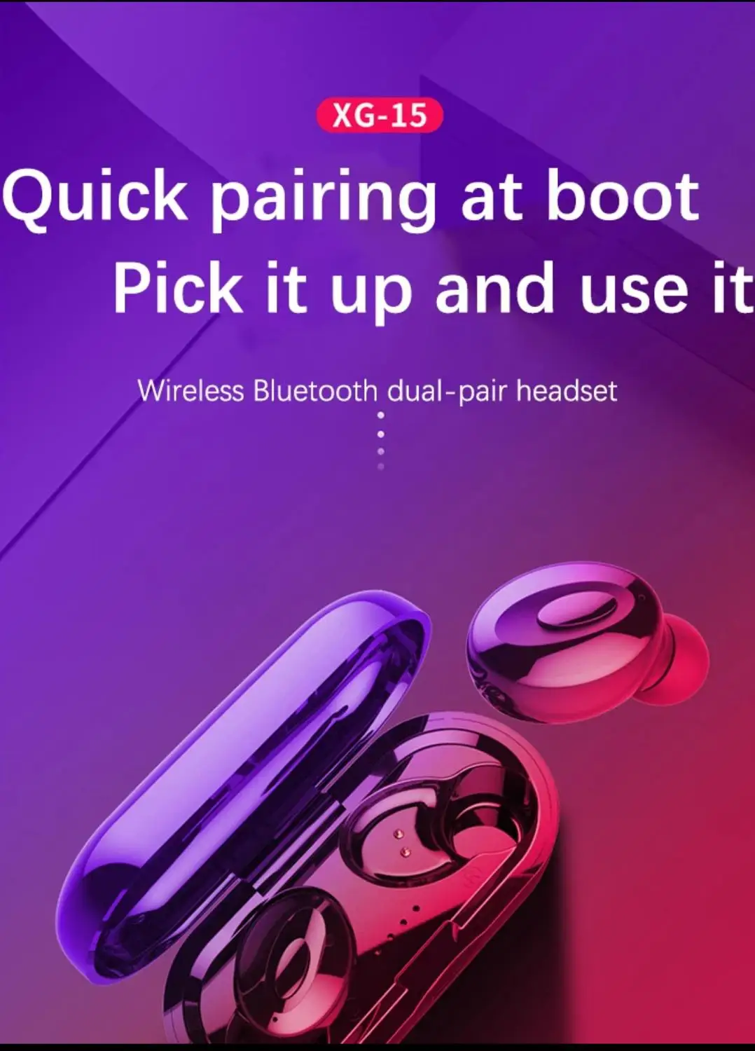 XG 15 Bluetooth наушники настоящие беспроводные 5 0 TWS вкладыши IPX5 Водонепроницаемая