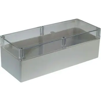

Plastic container 140x353X121.5mm Light Gray PC IP 65
