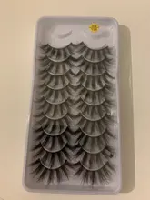 Pestañas 3D de visón, maquillaje, pestañas postizas largas naturales, extensión de pestañas llamativas, pestañas postizas hechas a mano, 10 pares