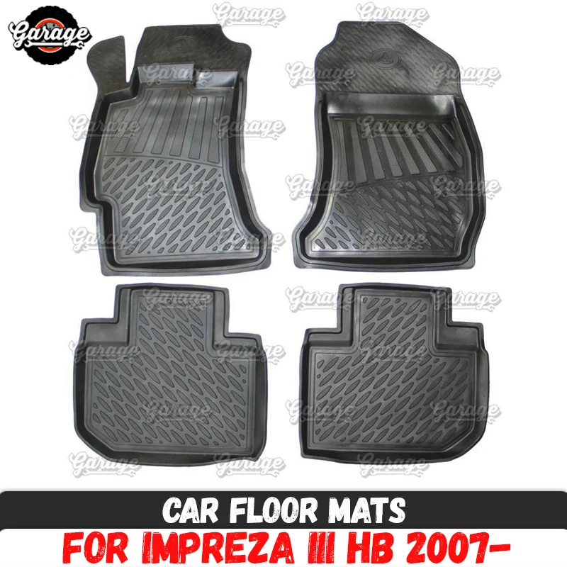 

Car floor mats case for Subaru Impreza 3 HB 2007-2012 rubber 1 set / 4 pcs or 2 pcs accessories protect of carpet decoration