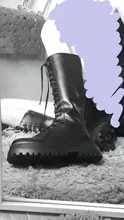 Botas hasta la rodilla de piel sintética con plataforma gruesa para Mujer, botines largos con cordones, con cremallera, estilo Punk, Chelsea, 2020