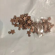 WYSIWYG-abalorios de estrella hechos a mano, 40 Uds., 3 colores, oro Kc, cobre antiguo, Color plata antigua, 10x7mm