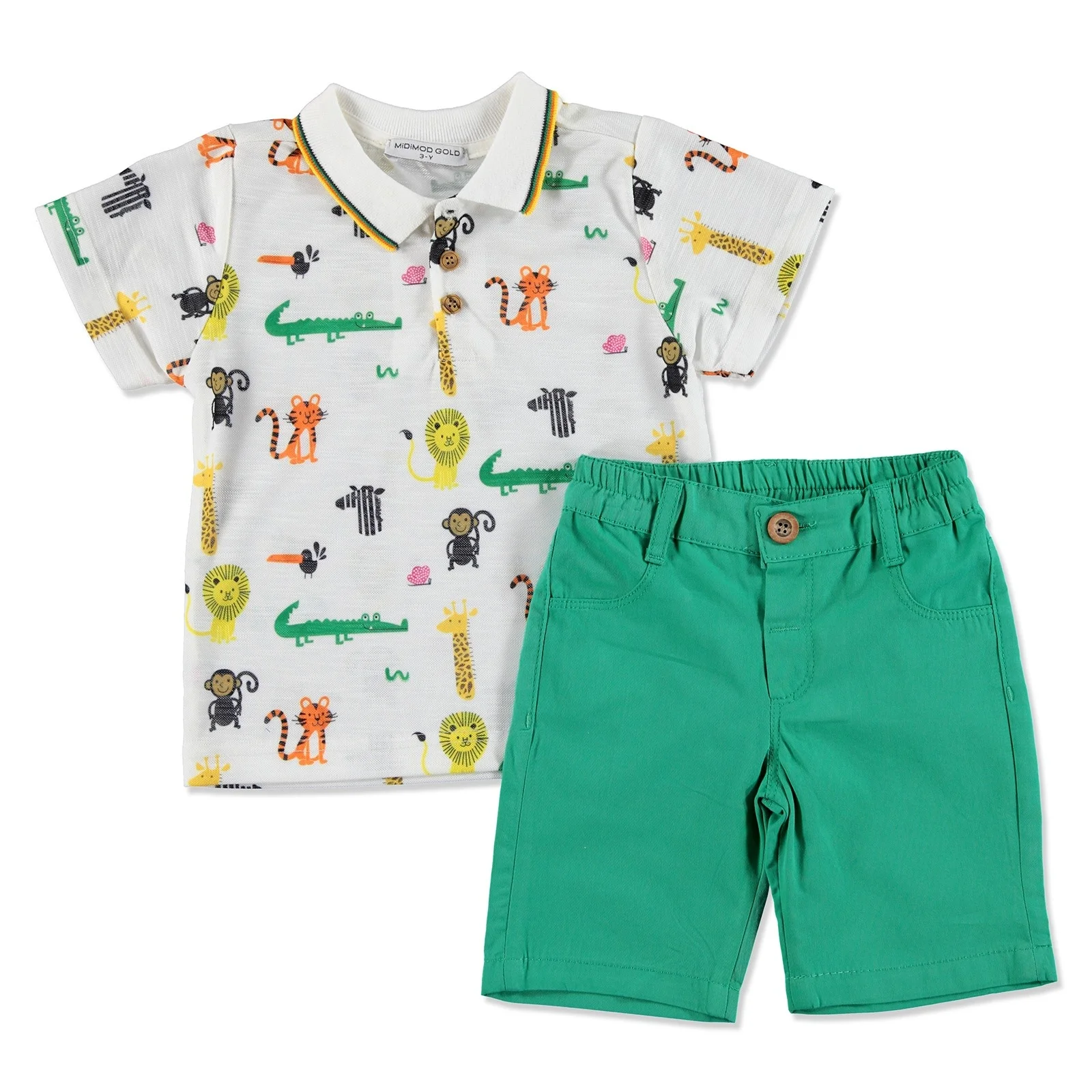 

ebebek Midimod Summer Baby Boy Little Monkey T-shirt Short 2 pcs Set