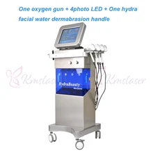 Профессиональный спа использования 6 в 1 устройство для обогащения воды кислородом SPA16 лица кислородный пистолет-распылитель гидро дермабразия светодиодный светотерапия машина