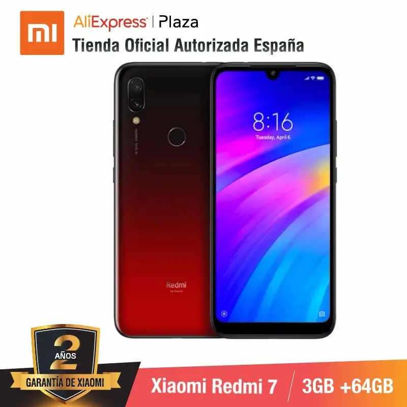 [Глобальная версия для Испании] Смартфон Xiaomi Redmi 7 (Memoria interna de 64 GB, ram de 3 GB, Bateria de 4000 mah)