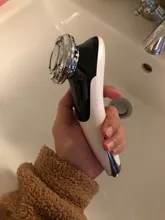 Masajeador Facial EMS con luz LED, terapia de vibración Sónica, eliminación de arrugas, estiramiento de la piel, tratamiento frío caliente, dispositivo de belleza para el cuidado de la piel