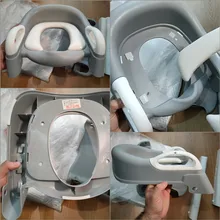 Asiento para orinal plegable para bebés, silla con respaldo de entrenamiento, con escalera para dar pasos, taburete para niños y niñas, inodoro seguro