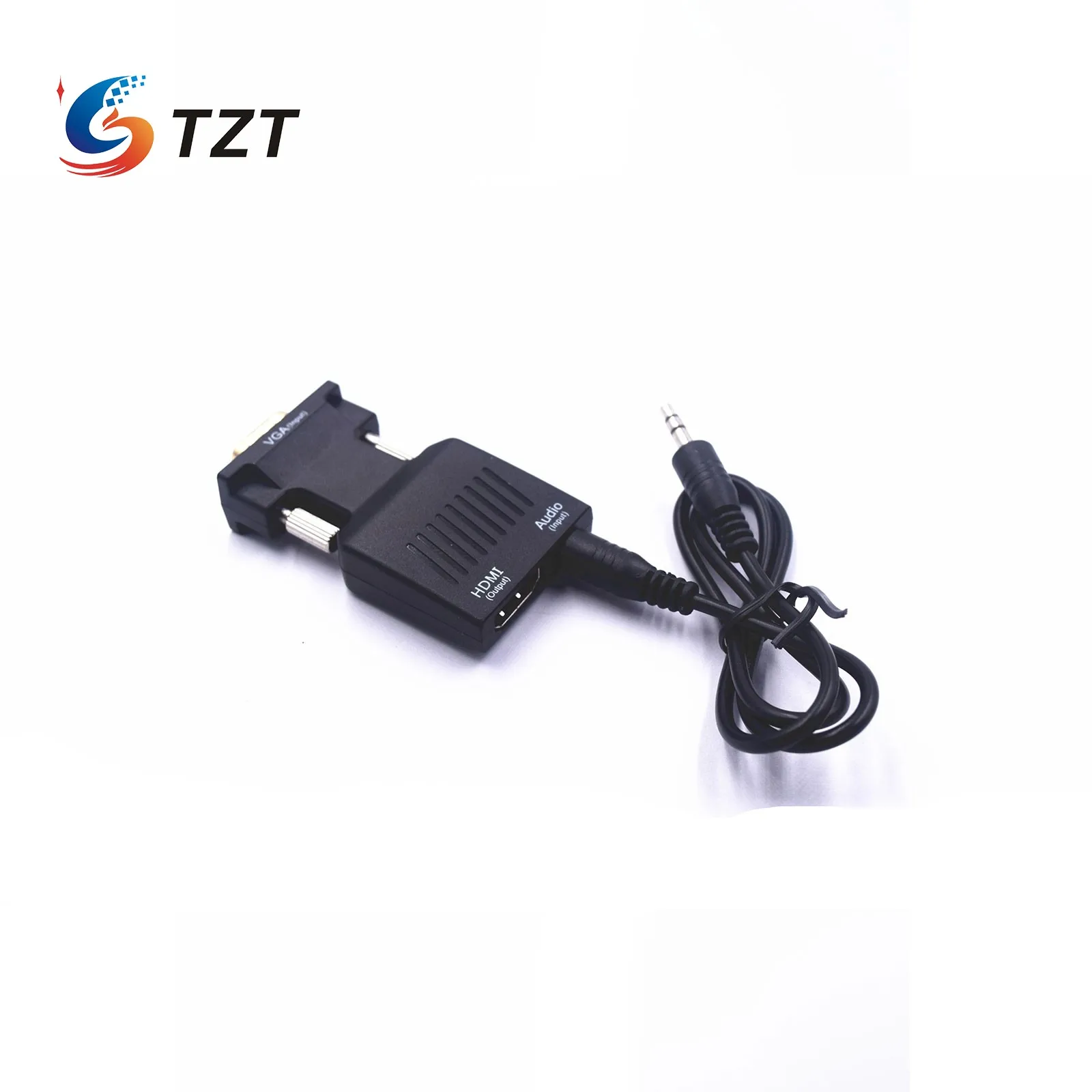 TZT NK-X1 Mini VGA To HDMI-compatible Converter Adapter Full HD 1080P (Input) Audio (Output) | Электроника