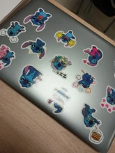 50 Uds clásicos Disney Lilo Stitch pegatinas bonitas de dibujos animados de La etiqueta engomada del pvc de Scrapbooking etiqueta para equipaje portátil juguete de la motocicleta