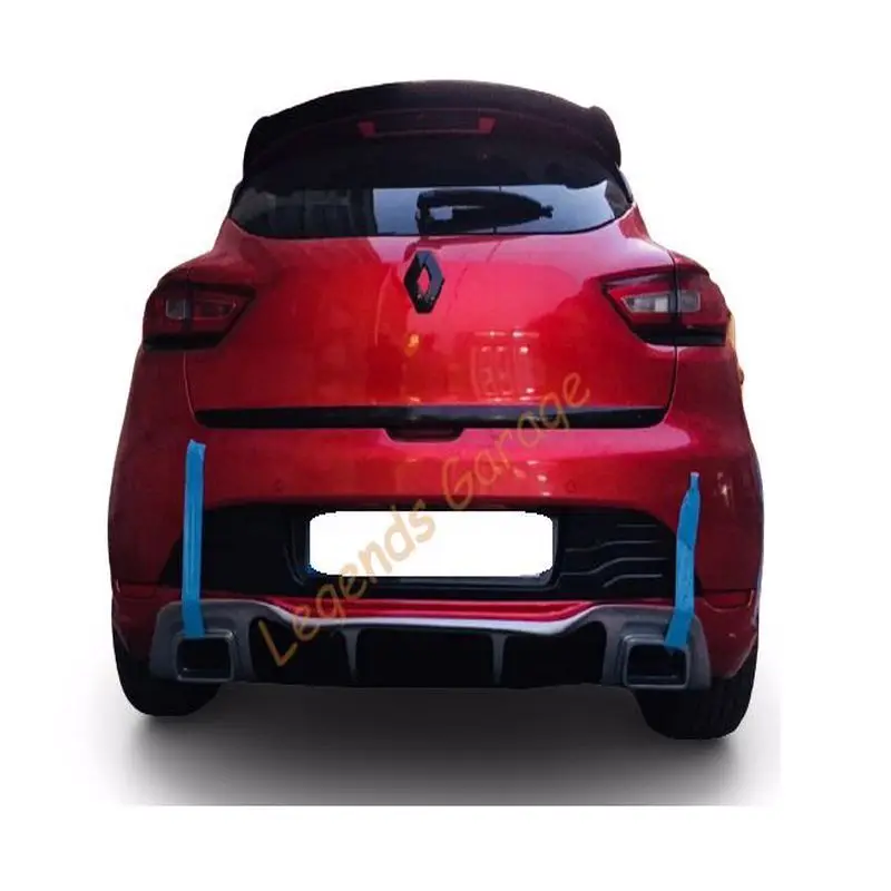 Renault Clio 4 Rs Diffusore + Punta Di Scarico Pianoforte Nero 2012-2016 -- Auto Styling Modificato Accessori Per Auto Spoiler Trim