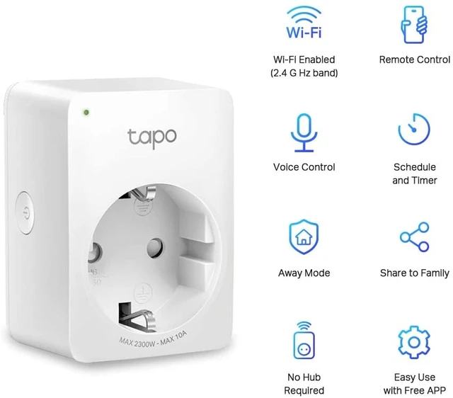 Prise Connectée TP LINK Tapo P100 - Compatible Alexa Et Google Home