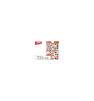 

GOMETS APLI ADHESIVE ASSORTED SHAPES MULTICOLOR BLISTERS 6 SHEETS