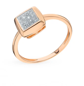 

Gold ring with diamonds sunlight sample 585
