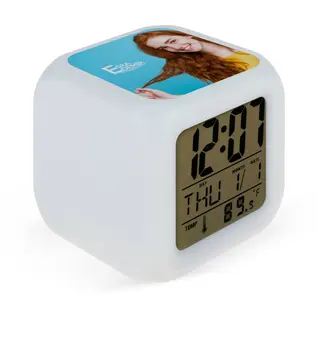 

Personalized 7 Color Changing Digital Alarm Desk Clock & Thermometer