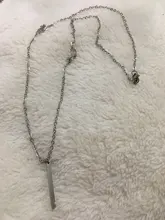 Collar de barra rectangular para hombre, cadena de acero inoxidable, resistente al agua, regalo de joyería, novedad de 2020