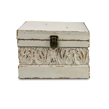 

Box Wood brushed white 28X28X18,50 CM