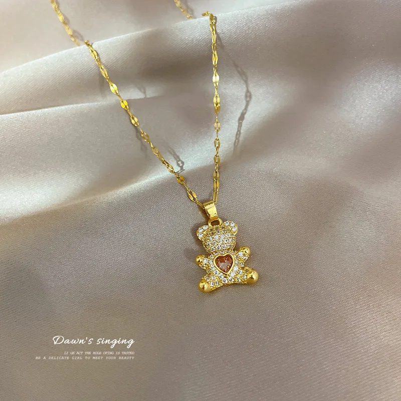 ☆韓国の人気☆【Hei】☆BEAR PENDANT NECKLAC.E☆ネックレス☆ ☆韓国の人気☆【Hei】☆BEAR PENDANT NECKLAC.E☆ネックレス