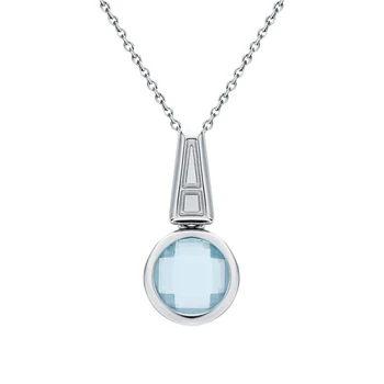 

Silver Pendant with Topaz imitation sunlight sample 925