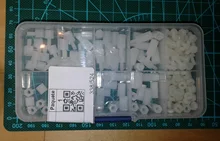 Unids/set M2 M2.5 M3 M4 hexagonal, separador de nailon de cabeza plana, negro/blanco, tornillos espaciadores de plástico, tuercas, 200