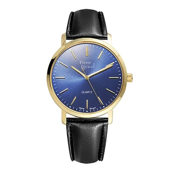 

Men's quartz watch p97215.1215q on leather strap with mineral glass sunlight