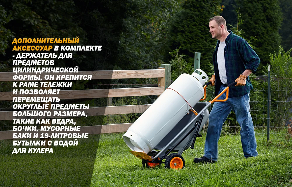 Садовая тележка WORX WG050 Aerocart