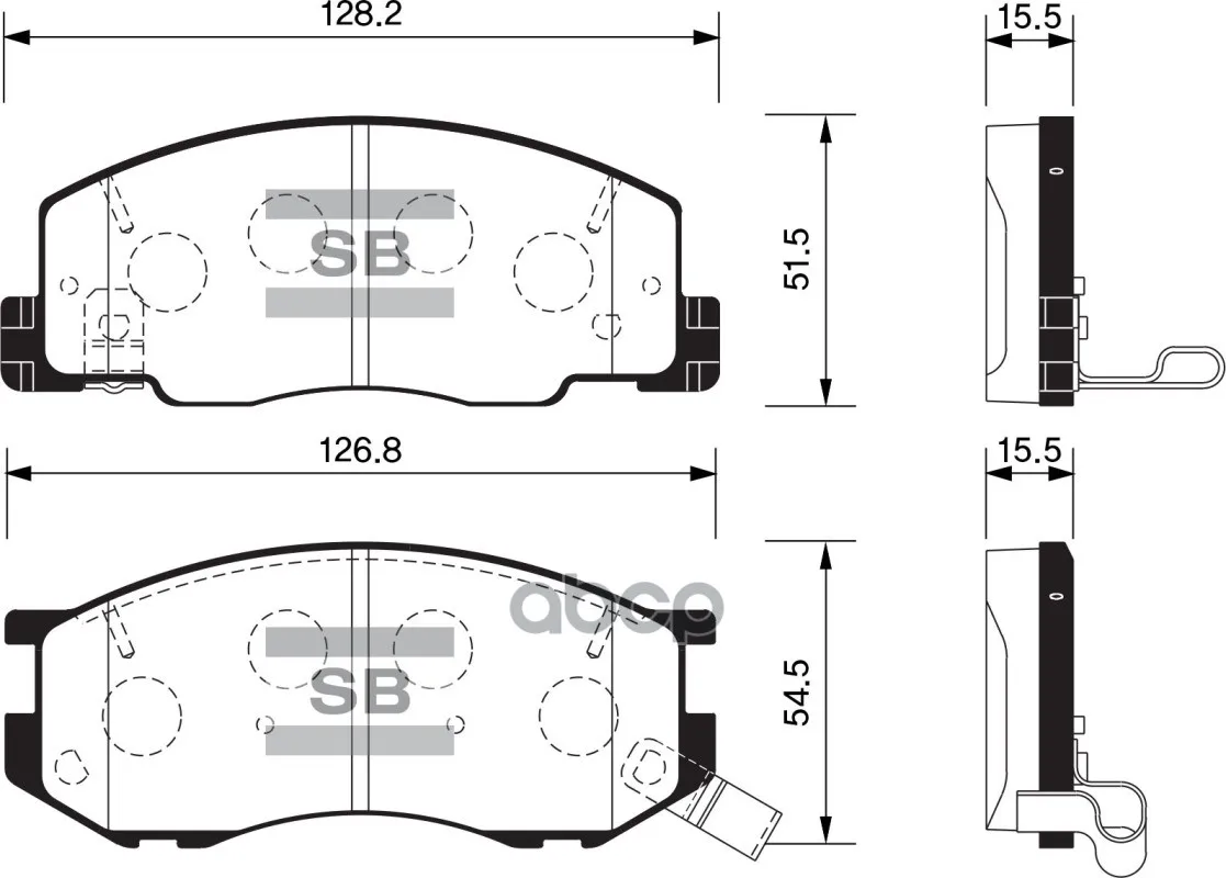 Колодки Тормозные Передние Sangsin Brake Sp1433 Sangsin brake арт. SP1433