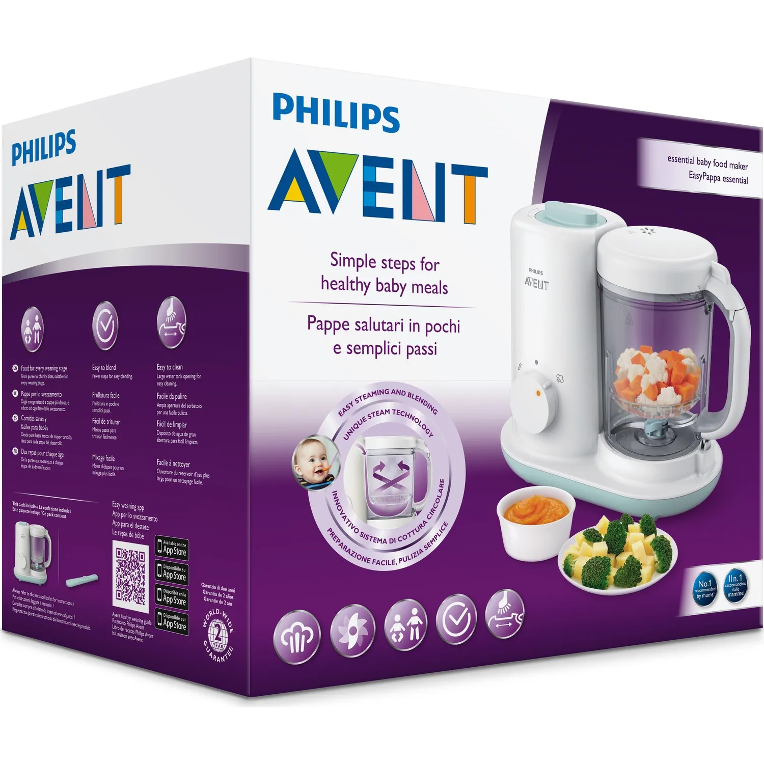 avent 2 in 1 steamer blender