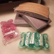 Cepillo para limpieza de uñas, herramientas de manicura de decoración de uñas, accesorios acrílicos, 10 Uds.