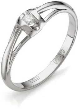 

Master brilliant ring with 1 white gold diamond