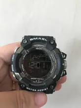 SMAEL-Reloj deportivo de muñeca digital led para hombre, cronógrafo estilo militar del ejército resistente al agua, con cronómetro, masculino, 1802