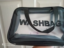 Neceser de viaje para mujer, bolsa de maquillaje portátil de gran capacidad, transparente, resistente al agua, con letras, caja de almacenamiento para el cuidado de la piel