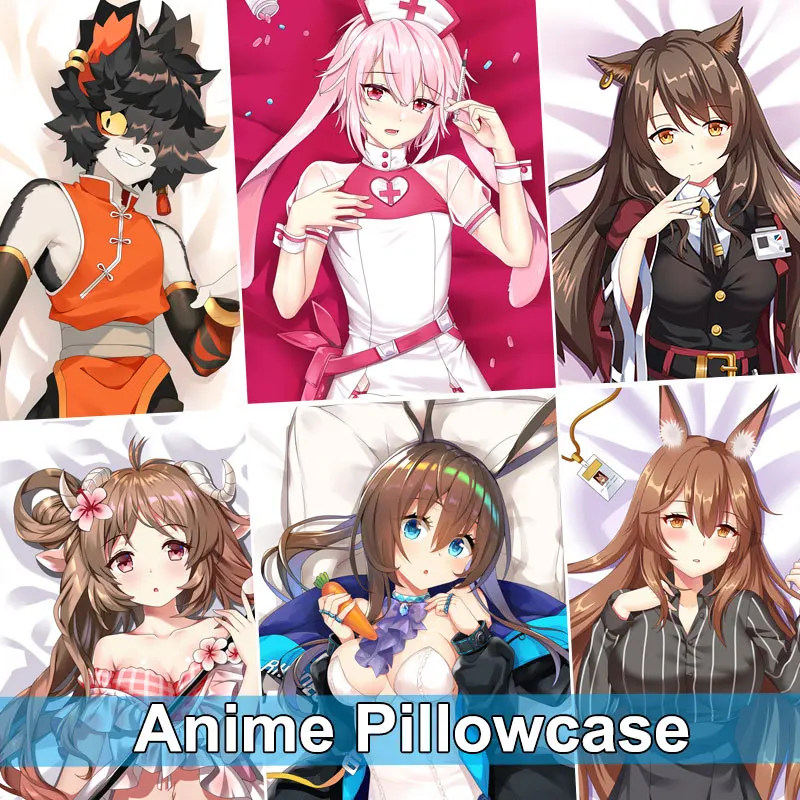 Game Arknights Dakimakura Cover Anime Pillow Case Otaku Hugging Body Cushion Eyjafjalla Franka Amiya Pillowcase Double-sided | Дом и сад