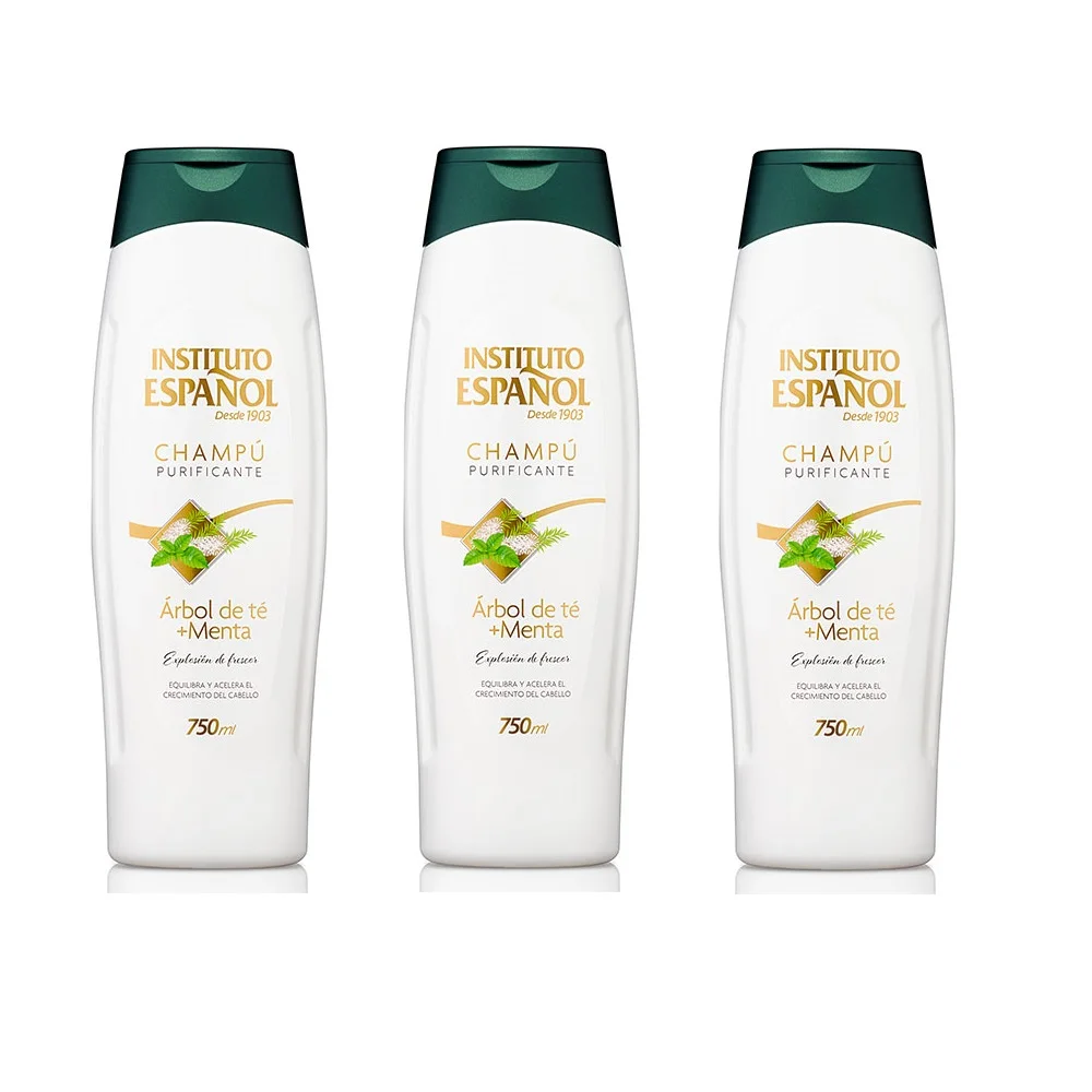 Spagnolo Istituto Di Tea Tree + Menta Champu 750Ml Pacchetto 3X750Ml