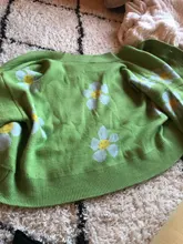 Estilo Preppy de punto con flores Cardigans suéter mujeres cuello en V suelto elegaht Thicked Pull Femme imprimir abrigo corto Casual