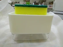 Pump-Dispenser-Box Container Sponge-Holder Soap Liquid Home-Cleaner Kitchen-Dish 