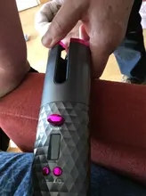 Rizador de pelo automático inalámbrico, rizador de pelo recargable por USB, rizador de pelo de cerámica con pantalla LCD