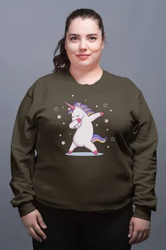 

Angemiel Wear Unicorn Green Women Sweatshirts
