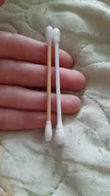 100 unids/bolsa de doble cabeza desechable de algodón de maquillaje hisopo de algodón suave brotes médicos palos de madera nariz y orejas Herramientas de limpieza Cotonete