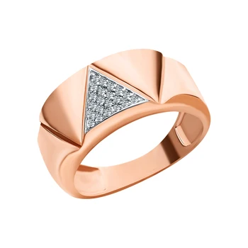

Gold ring with diamonds sunlight sample 585