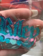 Collares personalizados con Nombre del bebé para niños y mujeres, placas con nombre personalizadas, acrílico, corte láser, joyería