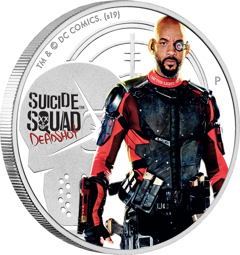 DEADSHOT отряд самоубийц Dc Comics Серебряная монета 1 унций 1$ Тувалу