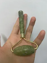 Rodillo masajeador Facial Gua sha para mujer, rodillo masajeador Facial de piedra de Jade Natural para cuello, herramientas adelgazantes de belleza de elevación fina