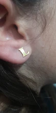De acero inoxidable 26 A-Z inicial Pendientes con pasador en forma de letra pequeña bricolaje alfabeto nombre joyas piercings Pendientes de botón Pendientes Brincos